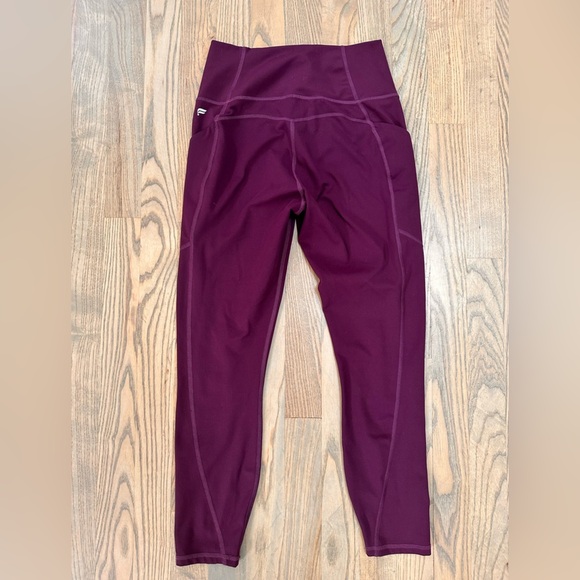 Fabletics Oasis High Waisted Women's Leggings in Deep Purple with Pockets - Picture 3 of 4